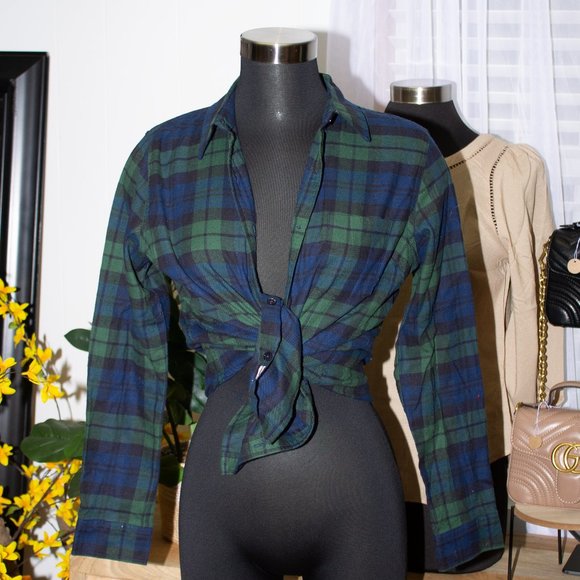 Old Navy Tops - Plaid Button Shirt